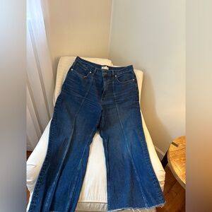 Madewell front seam dark wash jeans